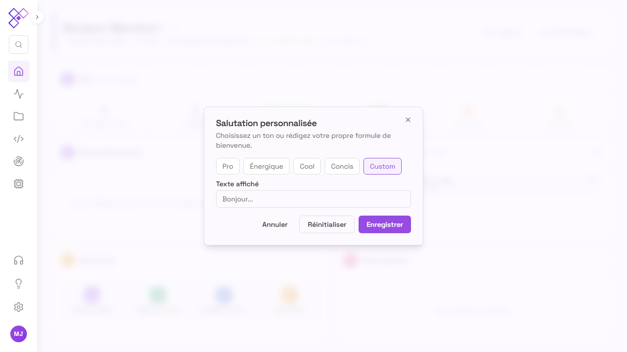 Le lobby en mode édition